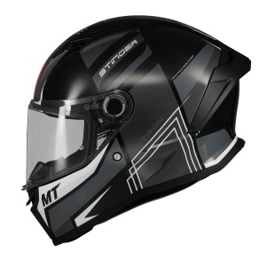 Casca integrala MT Stinger 2 Tron B12 negru/gri lucios - tip viziera: MT-V-28B - punctaj maxim SHARP Test – 5 stele - Img 10
