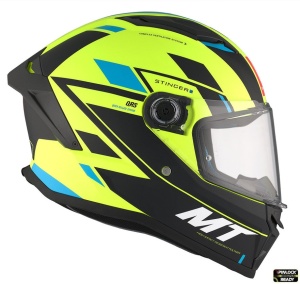Casca integrala MT Stinger 2 Zivze C3 galben fluor mat - tip viziera: MT-V-28B - punctaj maxim SHARP Test – 5 stele - Img 3