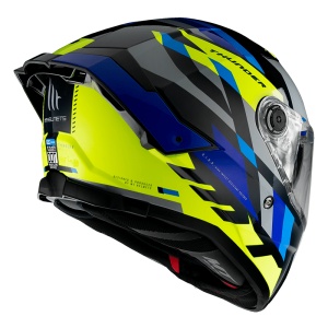 Casca integrala MT Thunder 4 SV Ergo E17 galben/albastru lucios (ochelari soare integrati) - tip viziera MT-V-28B - Img 3