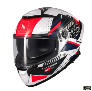 Casca integrala MT Thunder 4 SV Luminence A7 alb rosu albastru