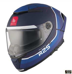 Casca integrala MT Thunder 4 SV R25 C7 albastru mat (ochelari soare integrati)
