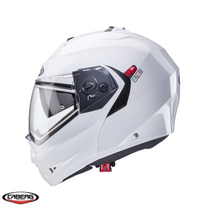 Casca modulabila (flip-up) Caberg Duke X SV alb metalic lucios - Img 2