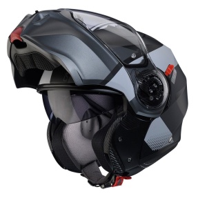 Casca modulabila (flip-up) Caberg model Duke Evo SV Indy P7 SV negru/gun metal (titanium)/gri mat Pinlock ready - lentila Pinlock inclusa - Img 4