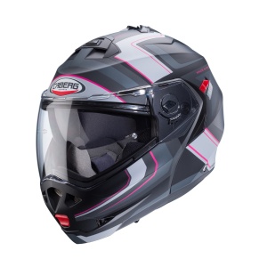 Casca modulabila (flip-up) Caberg model Duke X SV Tour G5 negru/fuchsia (roz)/antracit mat Pinlock ready - lentila Pinlock inclusa