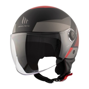 Casca MT Street S Poke B5 rosu mat (open face) - omologare noua ECE 22.06 - Img 6