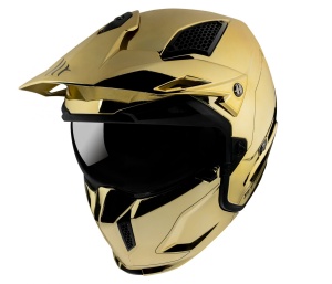 Casca MT Streetfighter SV A9 auriu cromat lucios (ochelari soare integrati) - masca (protectie) barbie si cozoroc detasabile - editie speciala - Img 2