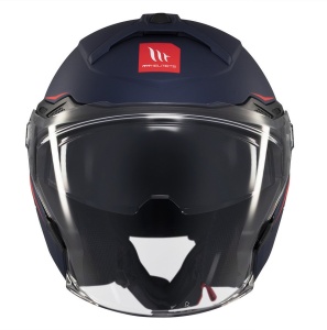 Casca open face motociclete MT Cosmo SV A7 albastru mat (ochelari soare integrati) - tip viziera: MT-V-37 - Img 2