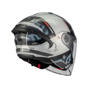 Casca open face motociclete MT Cosmo SV Arrow C2 gri lucios (ochelari soare integrati) - tip viziera: MT-V-37 - Img 8