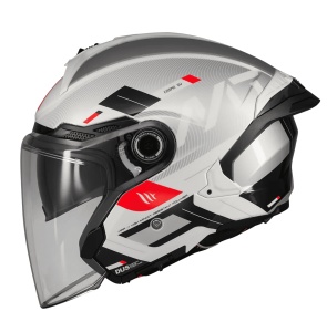 Casca open face motociclete MT Cosmo SV Silence A2 gri lucios (ochelari soare integrati) - tip viziera: MT-V-37 - Img 11