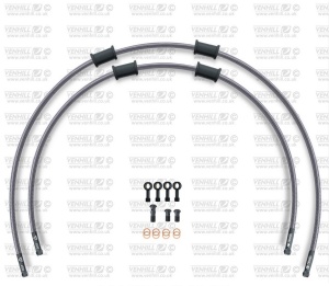 CROSSOVER Front brake hose kit Venhill POWERHOSEPLUS YAM-8013FB (2 conducte in kit) clear hoses, black fittings