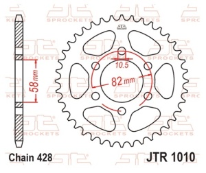 Foaie spate JT JTR 1010-46 46T, 428 - Img 2