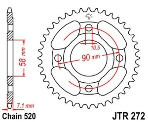 Foaie spate JT JTR 272-31 31T, 520 - Img 2