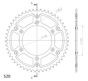 Foaie spate SUPERSPROX STEALTH RST-8000:52-RED Rosu - Img 2