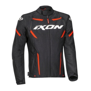 Geaca (jacheta) motociclete barbati Racing/Roadster Ixon mid-season model Striker MS culoare: negru/alb/rosu