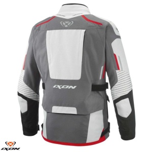 Geaca (jacheta) motociclete barbati Touring/Adventure Ixon All season model Midgard MS culoare: gri/negru/rosu - Img 2