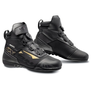 Ghete moto Roadster femei All season Ixon model Ranker WP LS culoare: negru/gold (auriu) (100% waterproof)