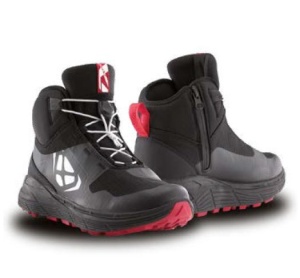Ghete moto Urban/Adventure barbati All Season Ixon model Snake WP MS culoare: negru/alb/rosu - Img 3