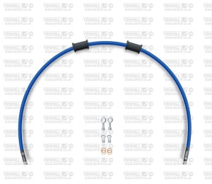 Kit conducte de frana fata Venhill POWERHOSEPLUS SUZ-8007F-SB (1 conducta in kit) Solid blue hoses, chromed fittings