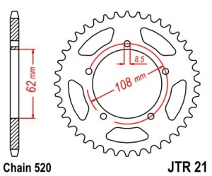 Kit de lant D.I.D Chain - Argintiu chain 520 VX, X-ring (X, NX, QX, XS), CHK front sprocket JT, CHK rear sprocket JT pentru APRILIA Tuareg Wind 125 1990-1992 - Img 5