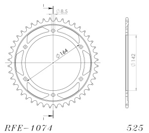 Kit de lant D.I.D Chain - Argintiu chain 525 ZVM-X, X-ring (X, NX, QX, XS), CHK front sprocket JT CHK rubber cushioned, CHK rear sprocket SUPERSPROX pentru HYOSUNG GT 650 Comet 2004-2008 - Img 5