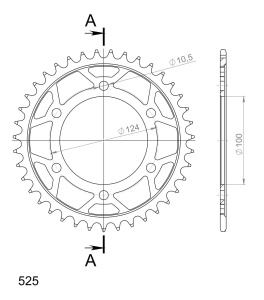 Kit de lant D.I.D Chain - Argintiu chain 525 ZVM-X, X-ring (X, NX, QX, XS), CHK front sprocket JT CHK rubber cushioned, CHK rear sprocket SUPERSPROX pentru DUCATI Monster 1000 / S 2003-2005 - Img 6