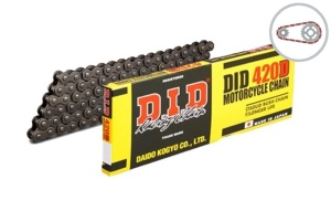 Kit de lant D.I.D Chain - Argintiu lant 420 D, Non-sealed, pinion fata SUPERSPROX, foaie spate SUPERSPROX pentru SUZUKI RM 65 2003-2005