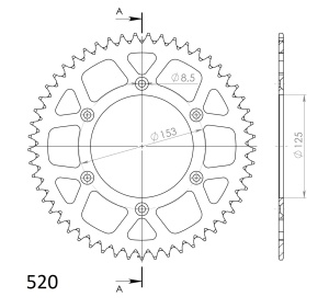 Kit de lant D.I.D Chain - Auriu chain 520 VX, X-ring (X, NX, QX, XS), CHK front sprocket SUPERSPROX, CHK rear sprocket SUPERSPROX pentru HONDA CR 500 R 1992-2001 - Img 5