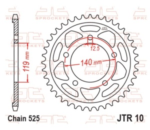 Kit de lant D.I.D Chain - Auriu chain 525 VX, X-ring (X, NX, QX, XS), CHK front sprocket JT CHK rubber cushioned, CHK rear sprocket JT pentru BMW S 1000 RR 2019-2023 - Img 6