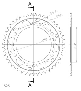 Kit de lant EK - Argintiu chain 525 SRO, O-ring, CHK front sprocket JT CHK rubber cushioned, CHK rear sprocket SUPERSPROX pentru BMW F 800 R 2009-2018 - Img 5