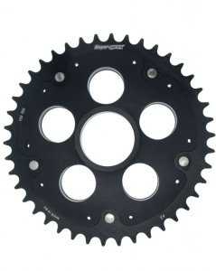 Kit de lant EK - Auriu chain 520 ZVX, X-ring (X, NX, QX, XS), CHK front sprocket JT CHK rubber cushioned, CHK rear sprocket SUPERSPROX STEALTH pentru DUCATI Monster 800 S2R Dark 2006 - Img 5