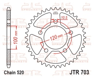 Kit de lant EK - Auriu lant 520 MVXZ, X-Ring, pinion fata JT cauciucat, foaie spate JT pentru APRILIA RS 660 (Factory) 2021-2024 - Img 7