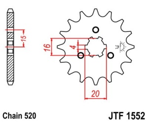 Pinion fata JT JTF 1552-11 11T, 520 - Img 2