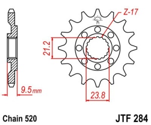Pinion fata JT JTF 284-12 12T, 520 - Img 2