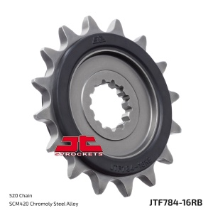 Pinion fata JT JTF 784--16RB 16T, 520 rubber cushioned - Img 3