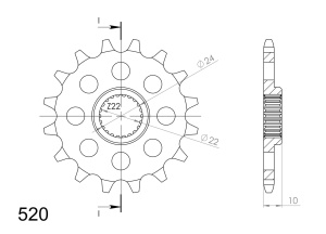 Pinion fata SUPERSPROX CST-402:18 18T, 520 - Img 2