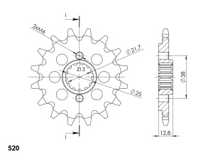 Pinion fata SUPERSPROX CST-511:14 14T, 520 - Img 2