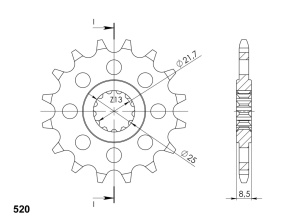 Pinion fata SUPERSPROX CST-578:15 15T, 520 - Img 2