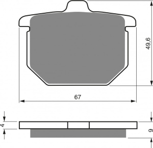 Placute de frana GOLDFREN 078 AD