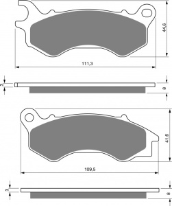 Placute de frana GOLDFREN 299 S3