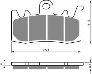 Placute de frana GOLDFREN 328 S3
