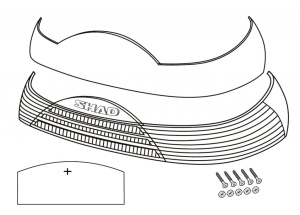 Reflectors SHAD D1B465CAR for SH46 Rosu