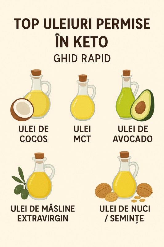 Uleiuri permise in dieta keto – ghid complet pentru alegerea celor mai bune grasimi