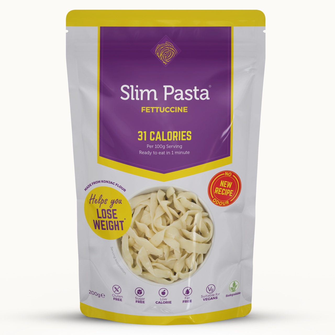 Fettucini din konjac fara clatire slim pasta