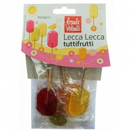 Acadele bio cu fructe Lollypops (fara zahar) Baule Volante 62.5g