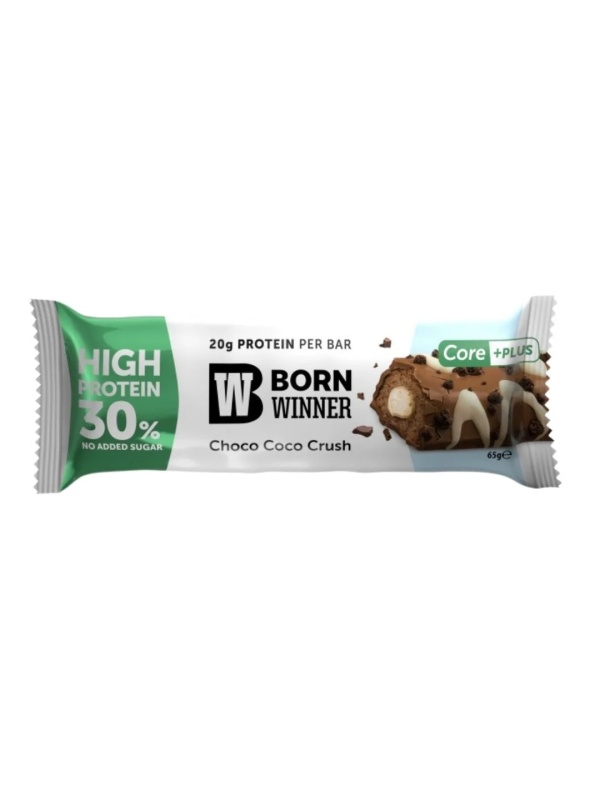 Baton Proteic Core Plus Choco Coco CRUSH (fara zahar) 65g - Born Winner