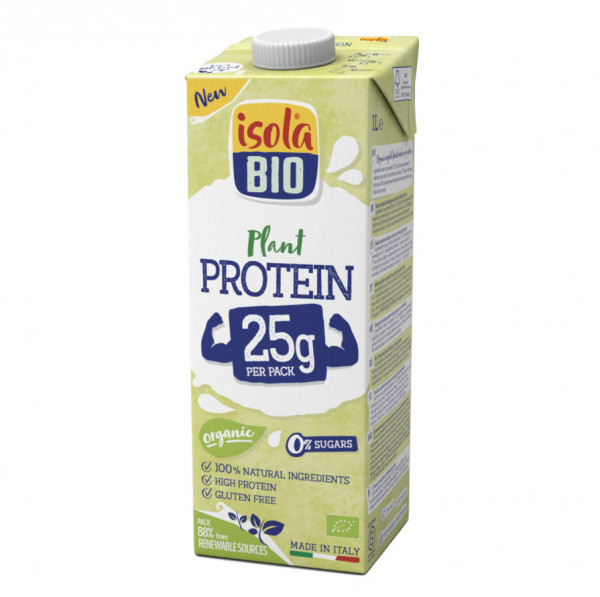 Băutura vegetala Bio cu proteine de mazăre. 0% zaharuri (fara gluten, fara lactoza) 1L Isola Bio
