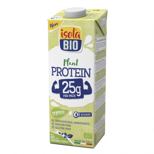Băutura vegetala Bio cu proteine de mazăre (fara zahar, fara gluten, fara lactoza) 1L - Isola Bio
