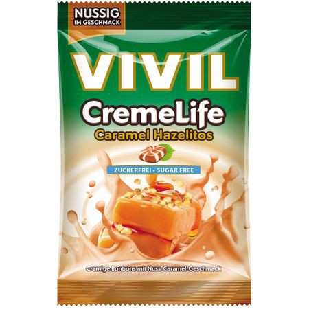 Bomboane Creme Life Classic Alune si Caramel (fara zahar) 110g - VIVIL