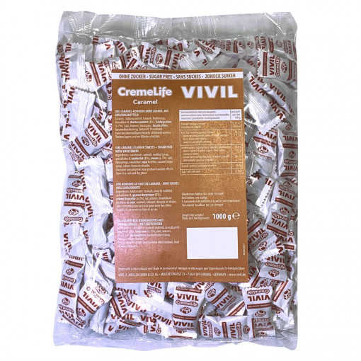 Bomboane Creme Life Classic cu aroma de caramel (fara zahar) - VIVIL 1kg