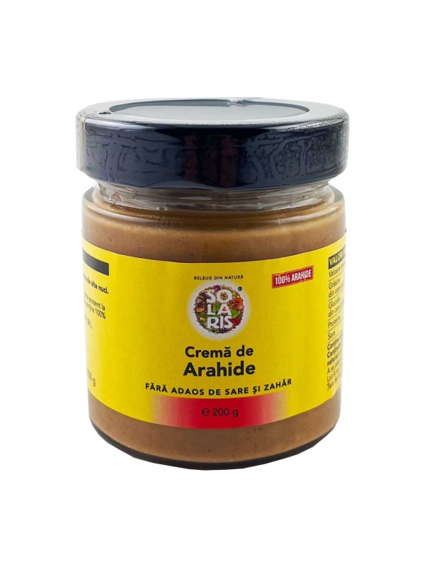 Crema de arahide (fara zahar) 200gr SOLARIS